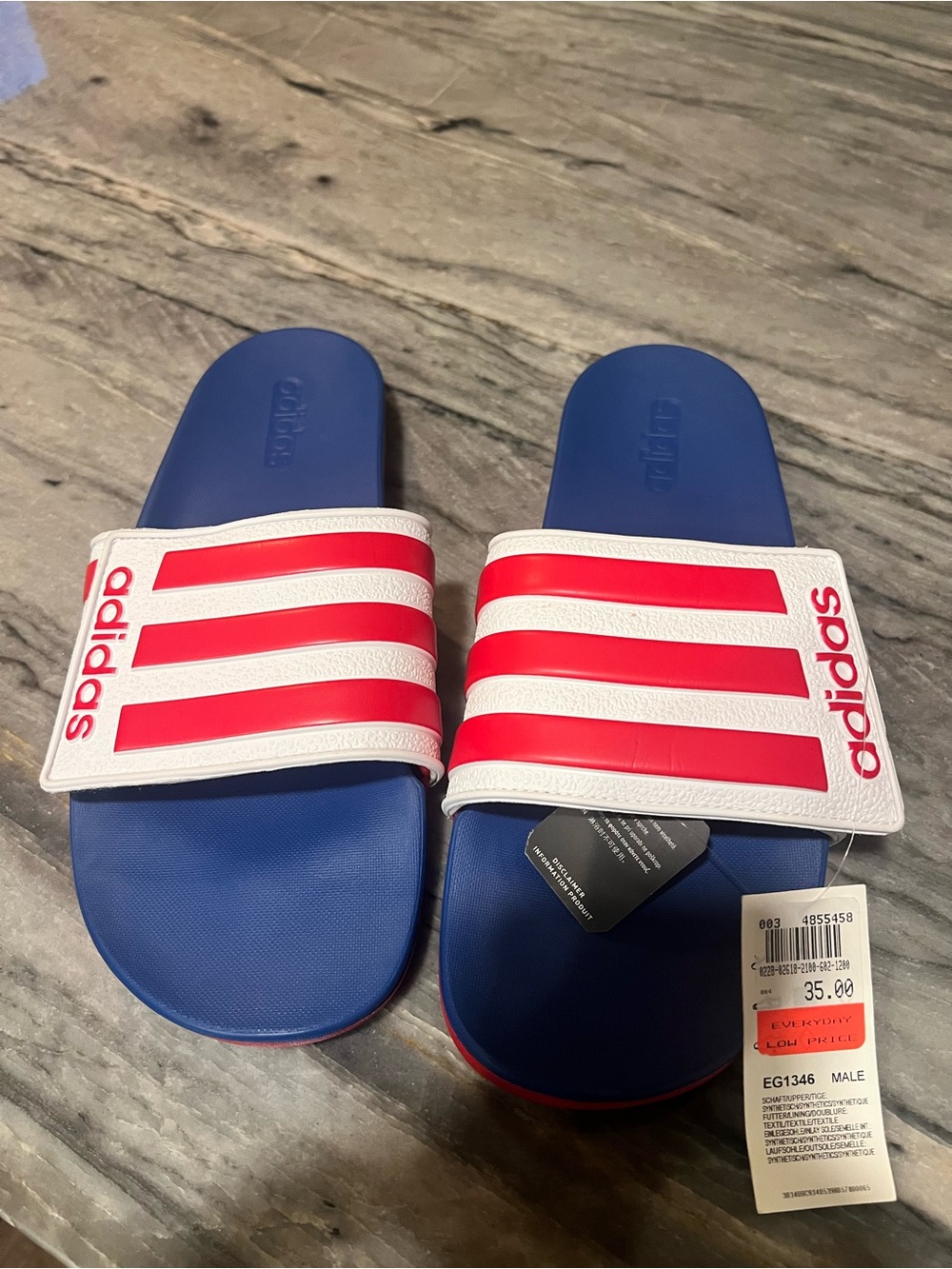 Adidas Adilette Comfort Adjustable Slides (Style Code: EG1346). Size 12